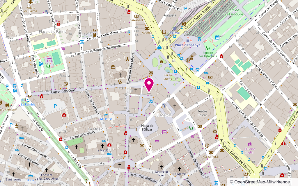Mapa: Abogados Aertken, Pasaje Santa Catalina de Siena 4, 07002 Palma